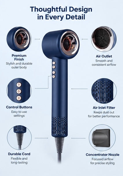 Hair Dryer - 110000 RPM 2000W High-Speed